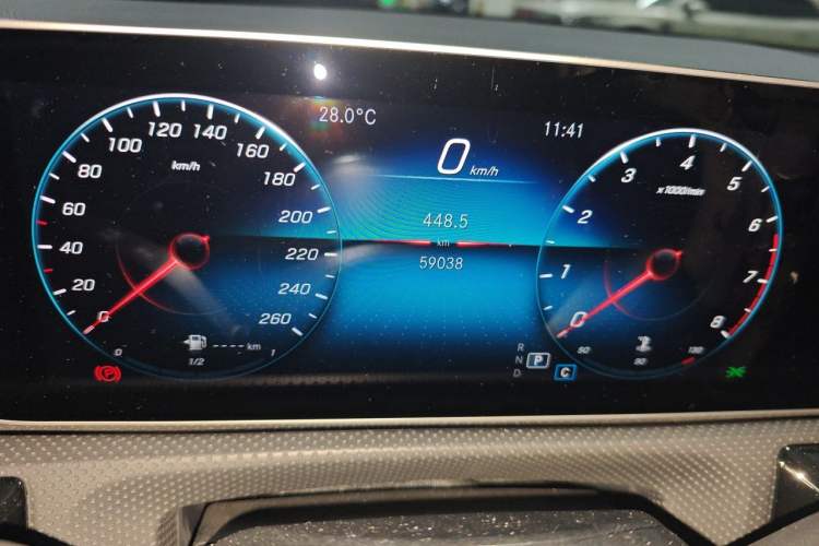 Used Mercedes-Benz A-Class 2019 A 200 L Sport Sedan Odometer Close Up