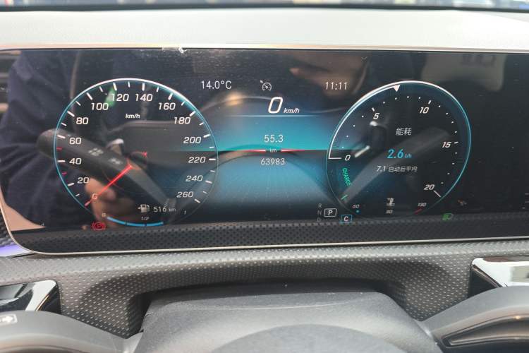 Used Mercedes-Benz A-Class 2019 A 200 L Sport Sedan Odometer Close Up