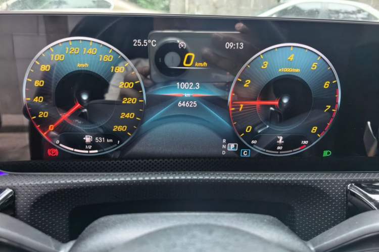 Used Mercedes-Benz A-Class 2019 Restyled A 200 L Sport Sedan Odometer Close Up