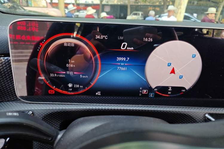 Used Mercedes-Benz A-Class 2019 A 200 L Sport Sedan Odometer Close Up