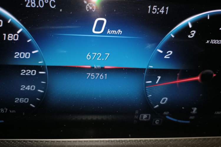 Used Mercedes-Benz A-Class 2019 A 200 L Sport Sedan Odometer Close Up