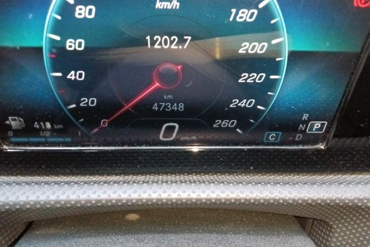 Used Mercedes-Benz A-Class 2019 A 180 L Sport Sedan Odometer Close Up