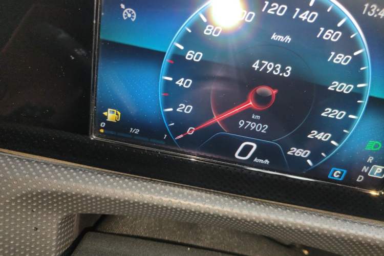 Used Mercedes-Benz A-Class 2019 A 180 L Sport Sedan Odometer Close Up