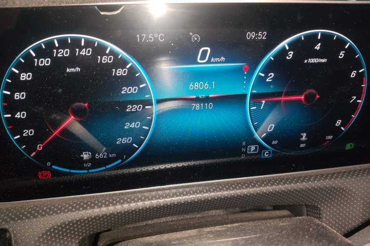 Used Mercedes-Benz A-Class 2019 A 200 L Sport Sedan Odometer Close Up