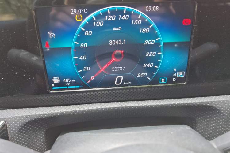 Used Mercedes-Benz A-Class 2019 A 180 L Sport Sedan Odometer Close Up