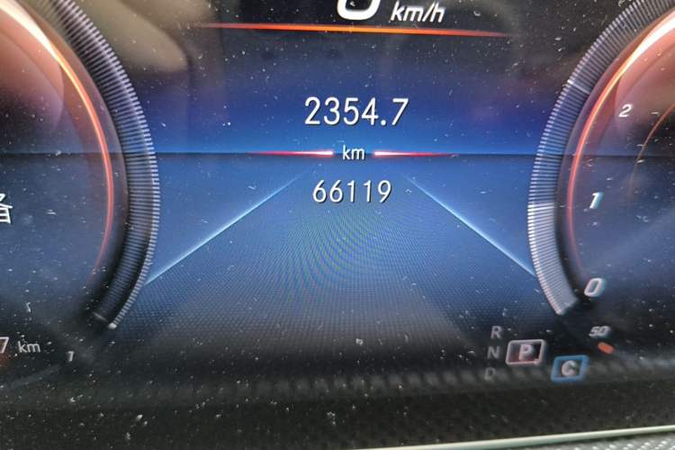 Used Mercedes-Benz A-Class 2019 A 200 L Sport Sedan Odometer Close Up