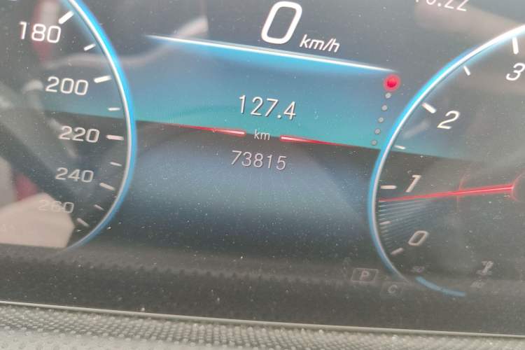 Used Mercedes-Benz A-Class 2019 A 200 L Sport Sedan Odometer Close Up