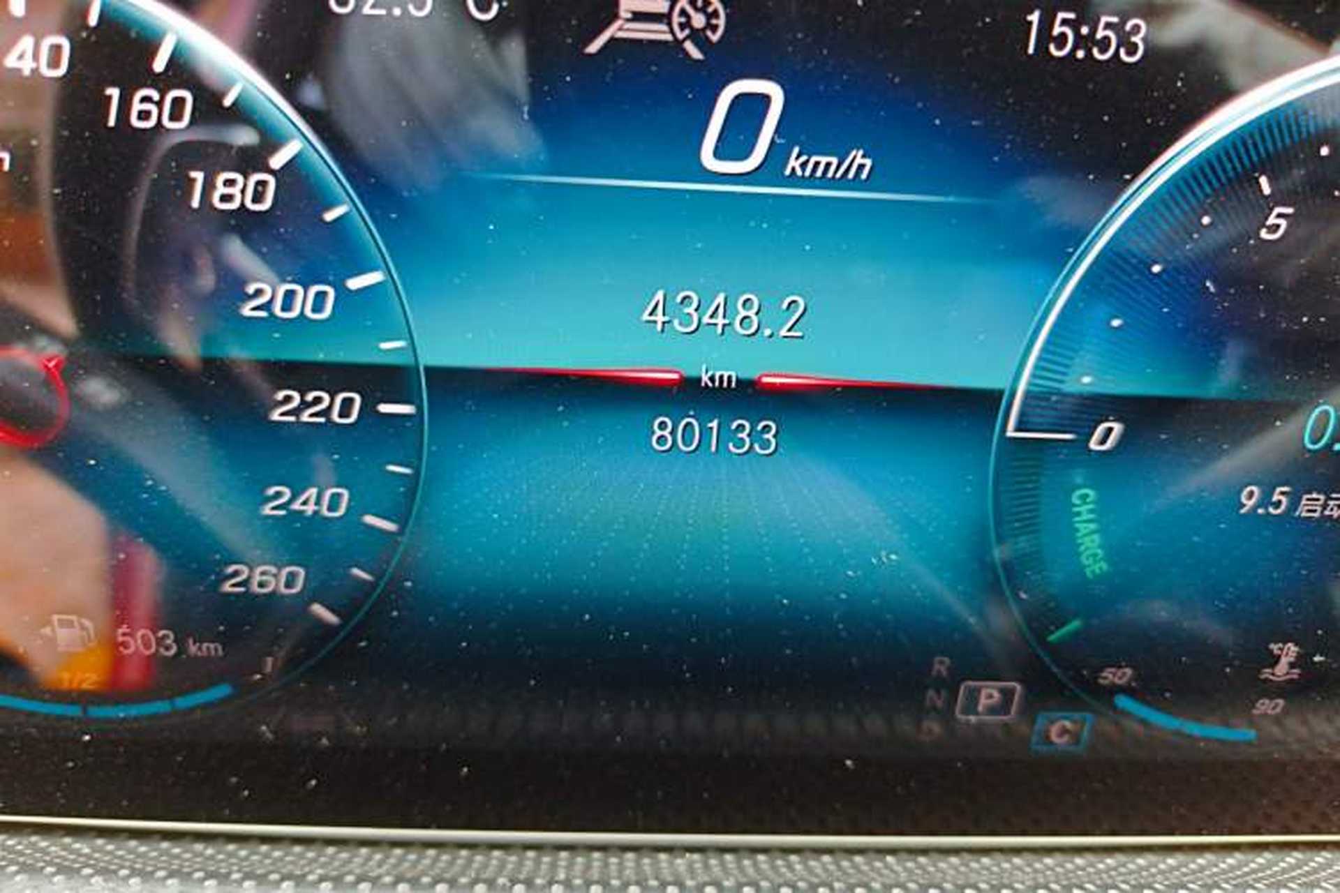 Used Mercedes-Benz A-Class 2019 A 200 L Sport Sedan Odometer Close Up