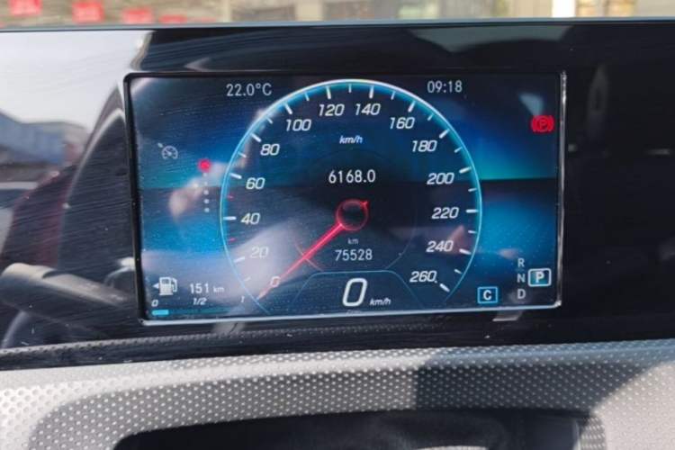 Used Mercedes-Benz A-Class 2019 A 180 L Sport Sedan Odometer Close Up
