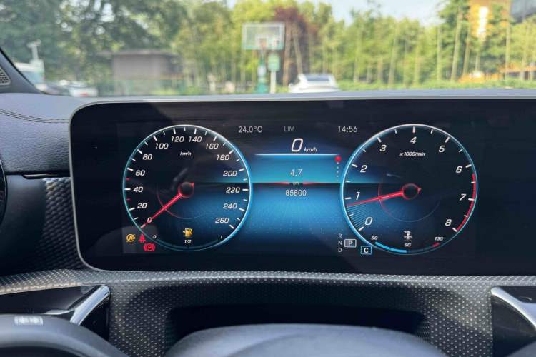Used Mercedes-Benz A-Class 2019 A 200 L Sport Sedan Odometer Close Up