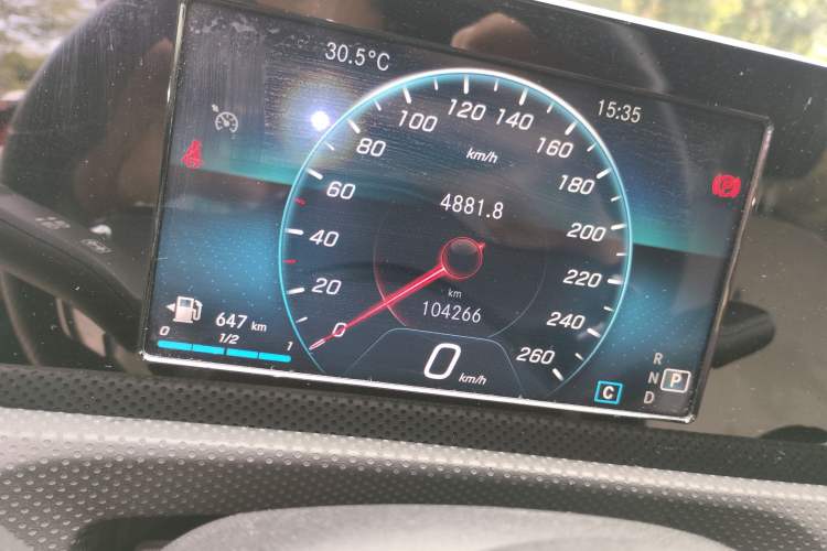 Used Mercedes-Benz A-Class 2019 A 180 L Sport Sedan Odometer Close Up
