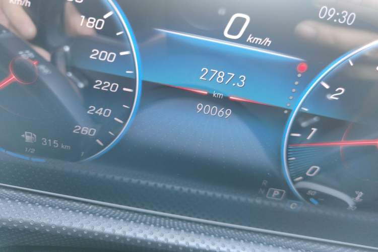 Used Mercedes-Benz A-Class 2019 A 200 L Sport Sedan Odometer Close Up