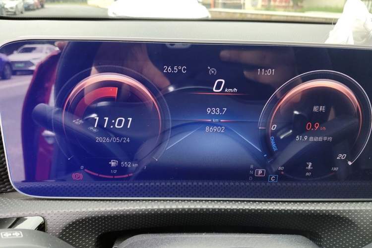 Used Mercedes-Benz A-Class 2019 Restyled A 200 L Sport Sedan Odometer Close Up