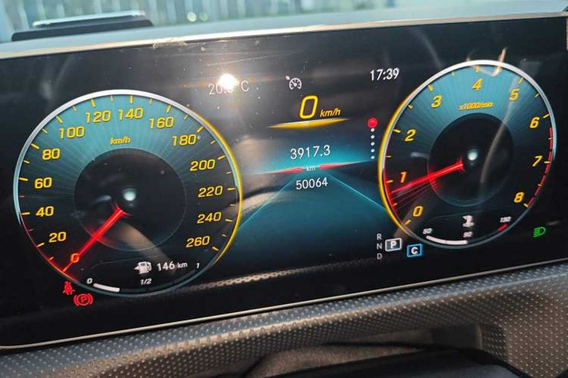 Used Mercedes-Benz A-Class 2019 A 200 L Sport Sedan Odometer Close Up