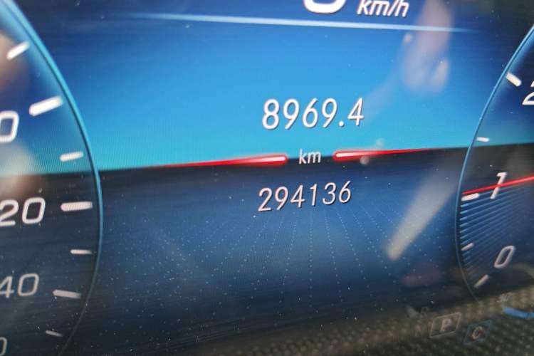 Used Mercedes-Benz A-Class 2019 A 200 L Sport Sedan Odometer Close Up