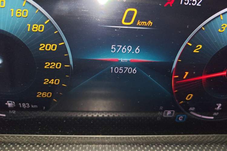 Used Mercedes-Benz A-Class 2019 A 200 L Sport Sedan Odometer Close Up