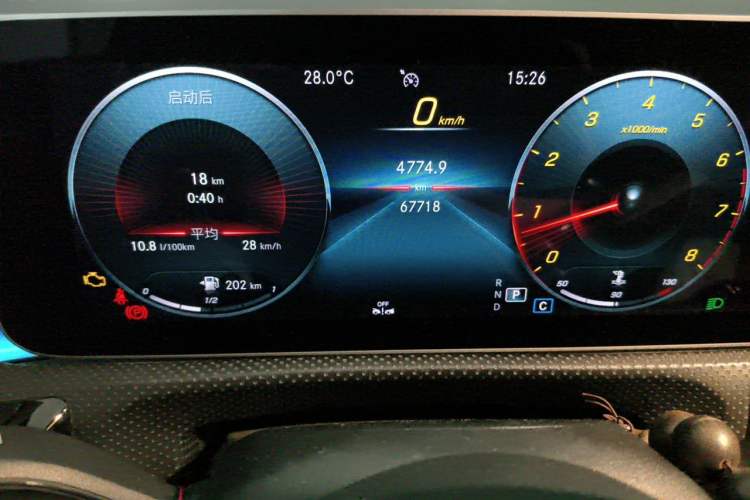 Used Mercedes-Benz A-Class 2019 A 220 L 4MATIC Sport Sedan Odometer Close Up