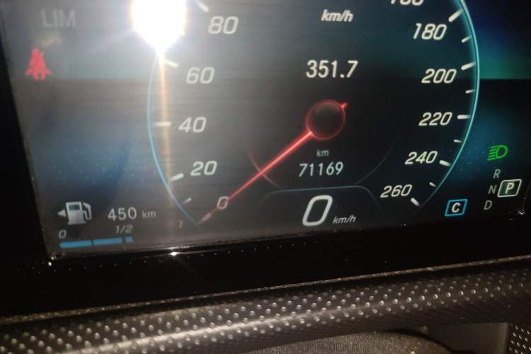 Used Mercedes-Benz A-Class 2019 A 180 L Sport Sedan Odometer Close Up