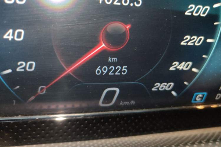 Used Mercedes-Benz A-Class 2019 A 180 L Sport Sedan Odometer Close Up