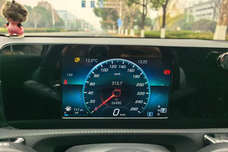 Used Mercedes-Benz A-Class 2019 A 180 L Sport Sedan Odometer Close Up