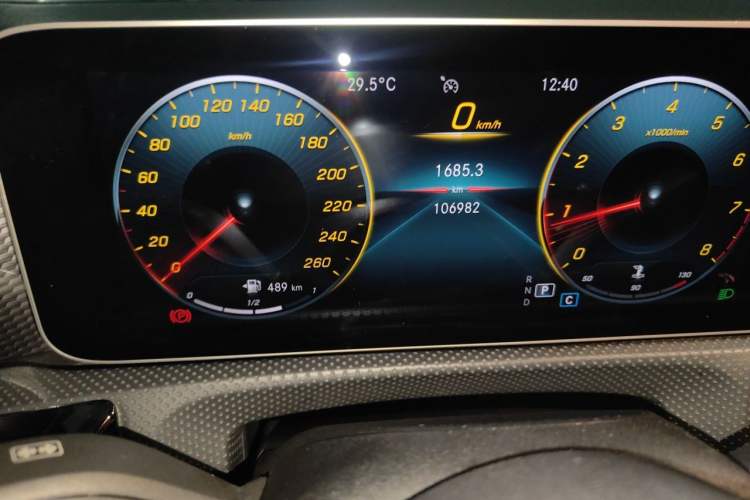 Used Mercedes-Benz A-Class 2019 A 200 L Sport Sedan Odometer Close Up