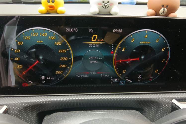 Used Mercedes-Benz A-Class  Odometer Close Up