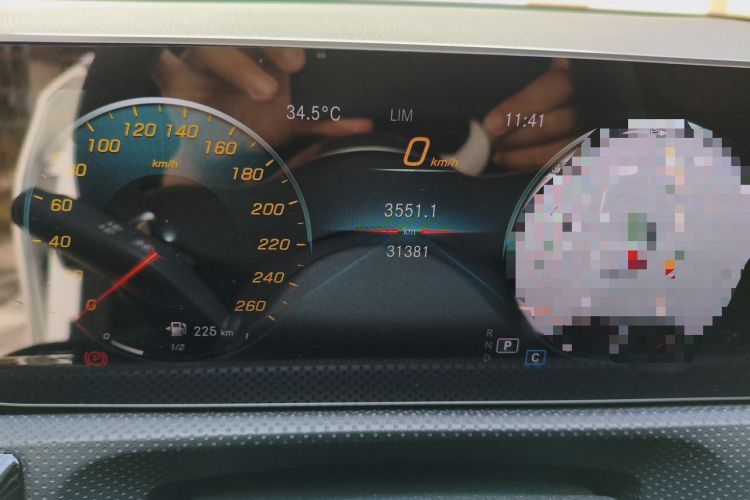 Used Mercedes-Benz A-Class 2019 A 200 L Sport Sedan Odometer Close Up