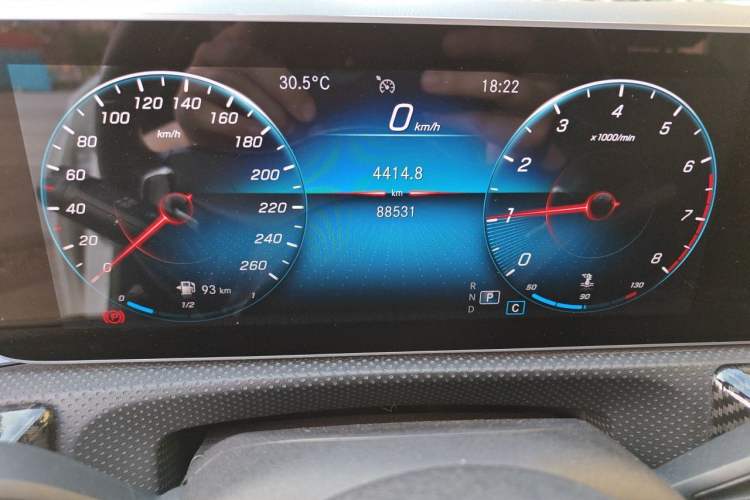 Used Mercedes-Benz A-Class 2019 A 200 L Sport Sedan Odometer Close Up