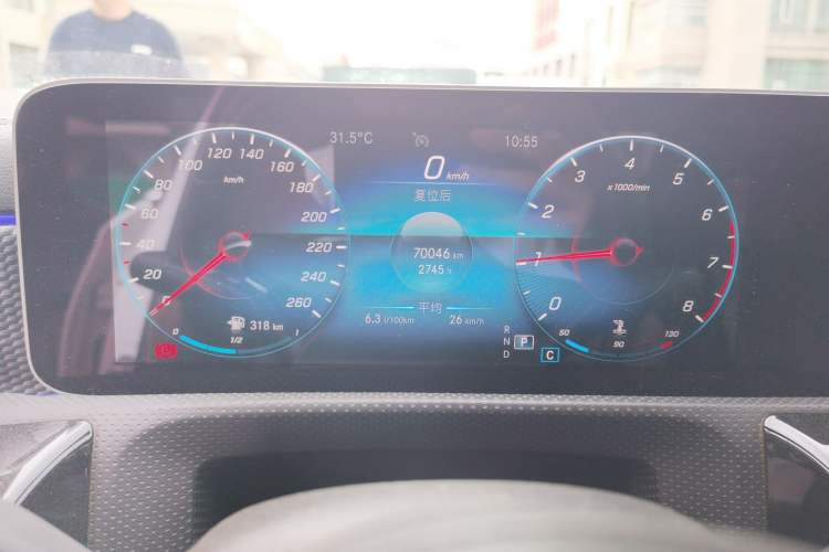 Used Mercedes-Benz A-Class 2019 Restyled A 200 L Sport Sedan Odometer Close Up