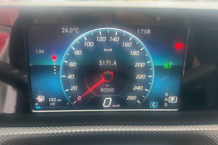 Used Mercedes-Benz A-Class 2019 A 180 L Sport Sedan Odometer Close Up