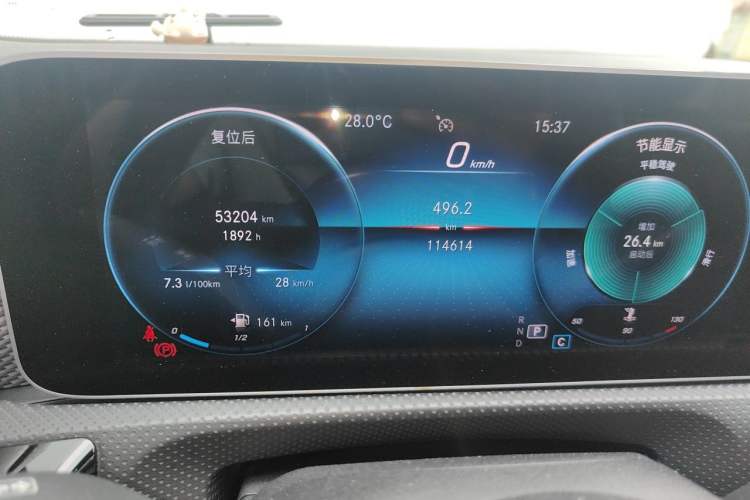Used Mercedes-Benz A-Class 2019 A 200 L Odometer Close Up