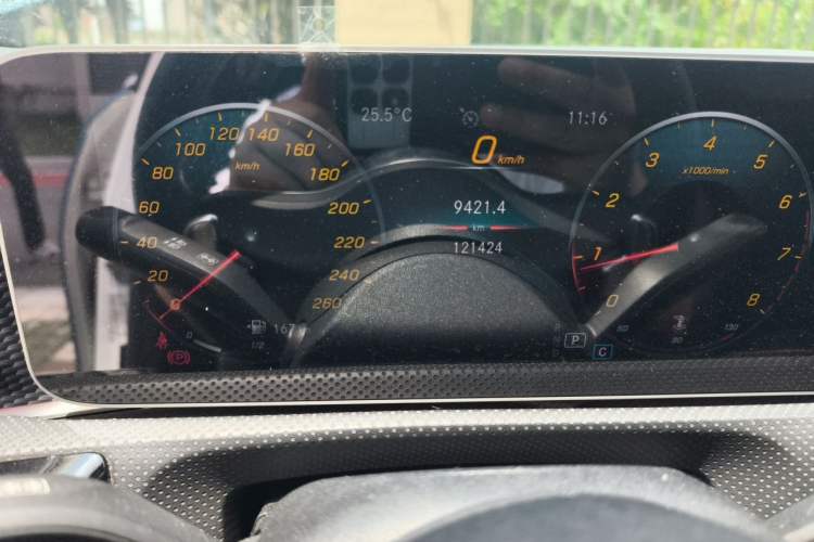 Used Mercedes-Benz A-Class 2019 A 200 L Sport Sedan Odometer Close Up