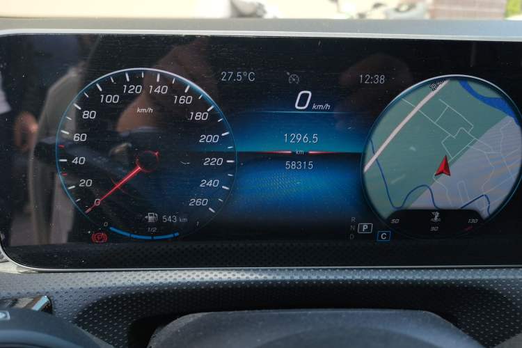 Used Mercedes-Benz A-Class 2019 A 200 L Sport Sedan Odometer Close Up