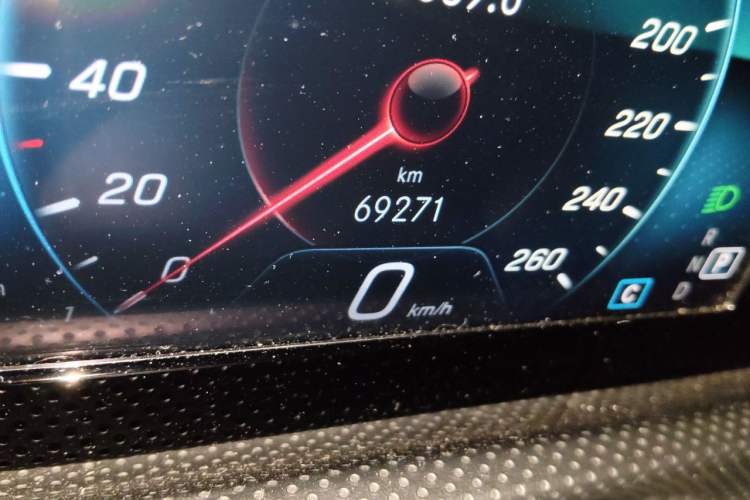 Used Mercedes-Benz A-Class 2019 A 180 L Sport Sedan Odometer Close Up