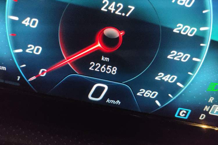 Used Mercedes-Benz A-Class 2019 A 180 L Sport Sedan Odometer Close Up