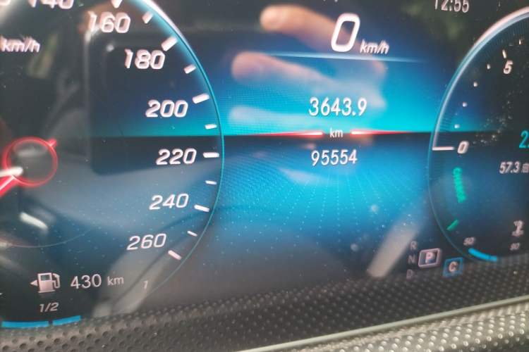 Used Mercedes-Benz A-Class 2019 A 200 L Sport Sedan Odometer Close Up