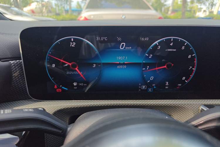 Used Mercedes-Benz A-Class 2019 A 200 L Sport Sedan Odometer Close Up
