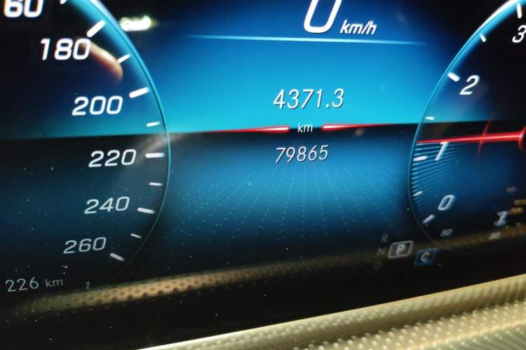 Used Mercedes-Benz A-Class 2019 A 200 L Sport Sedan Odometer Close Up