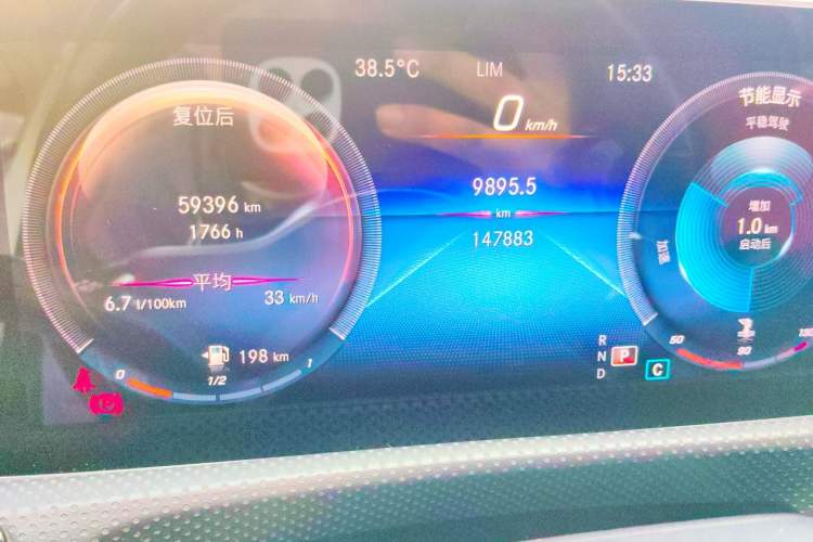 Used Mercedes-Benz A-Class 2019 A 200 L Sport Sedan Odometer Close Up