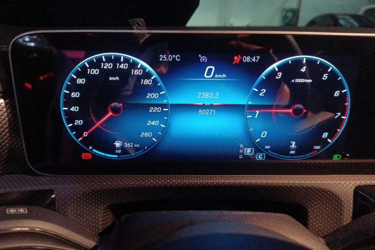Used Mercedes-Benz A-Class 2019 A 200 L Odometer Close Up