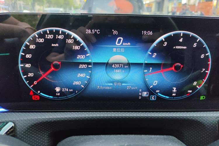 Used Mercedes-Benz A-Class 2019 A 200 L Sport Sedan First Edition Special Edition Odometer Close Up