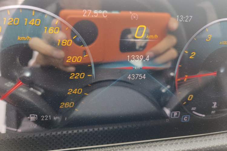 Used Mercedes-Benz A-Class 2019 A 200 L Sport Sedan Odometer Close Up