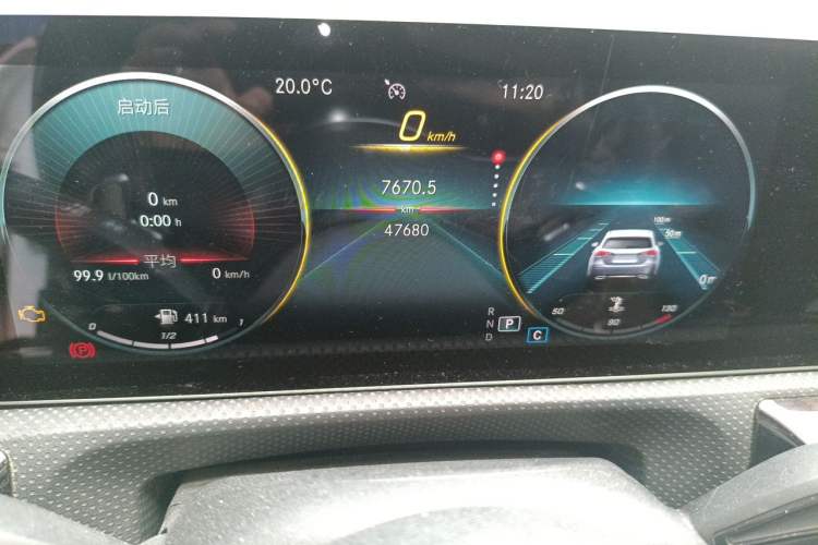 Used Mercedes-Benz A-Class 2019 A 200 L Sport Sedan Odometer Close Up
