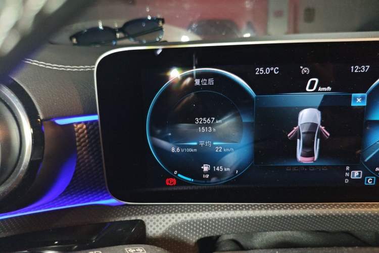 Used Mercedes-Benz A-Class 2019 A 200 L Sport Sedan First Edition Special Edition Odometer Close Up