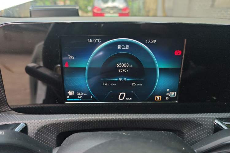 Used Mercedes-Benz A-Class 2019 A 180 L Sport Sedan Odometer Close Up