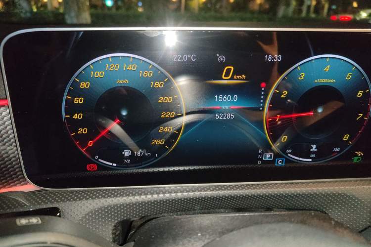 Used Mercedes-Benz A-Class 2019 Restyled A 200 L Sport Sedan Odometer Close Up