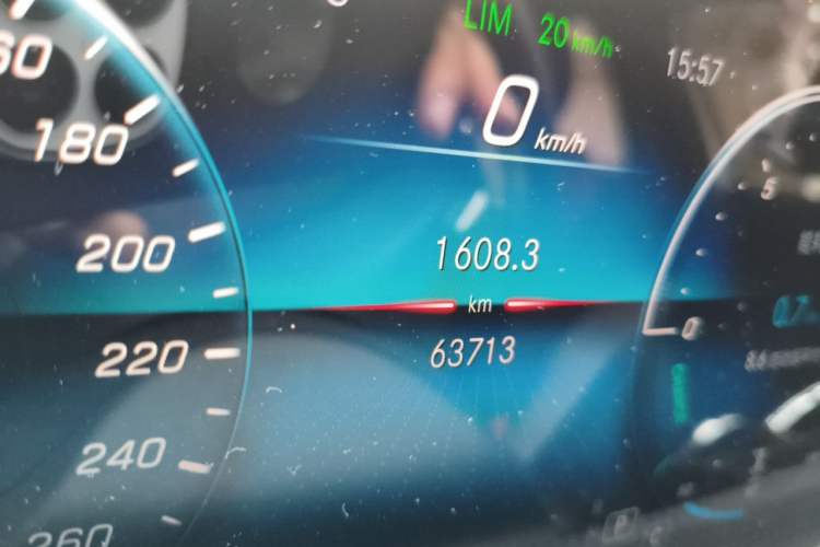 Used Mercedes-Benz A-Class 2019 A 200 L Sport Sedan Odometer Close Up