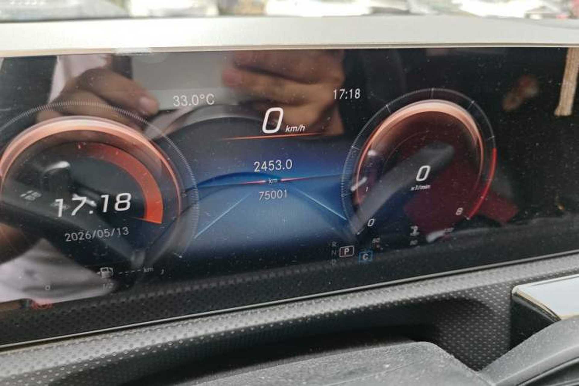 Used Mercedes-Benz A-Class 2019 A 200 L Sport Sedan Odometer Close Up