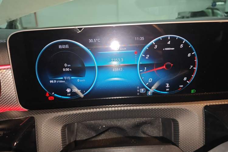 Used Mercedes-Benz A-Class 2019 A 200 L Odometer Close Up