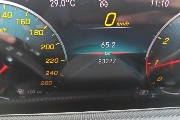Used Mercedes-Benz A-Class 2019 A 200 L Sport Sedan Odometer Close Up